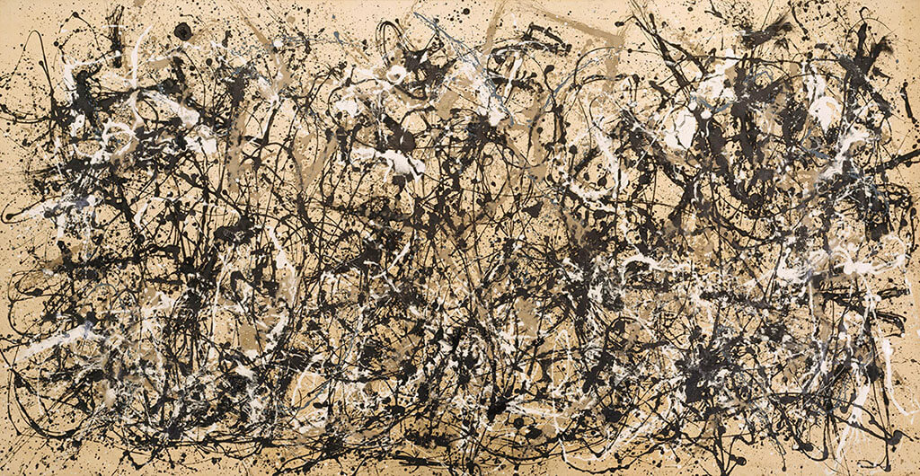 Tela de Jackson Pollock, evidenciando a relação homem-ambiente